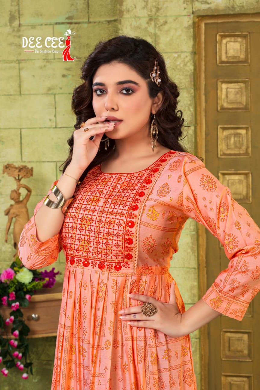 Kashika By Deecee Printed Long Kurtis Catalog